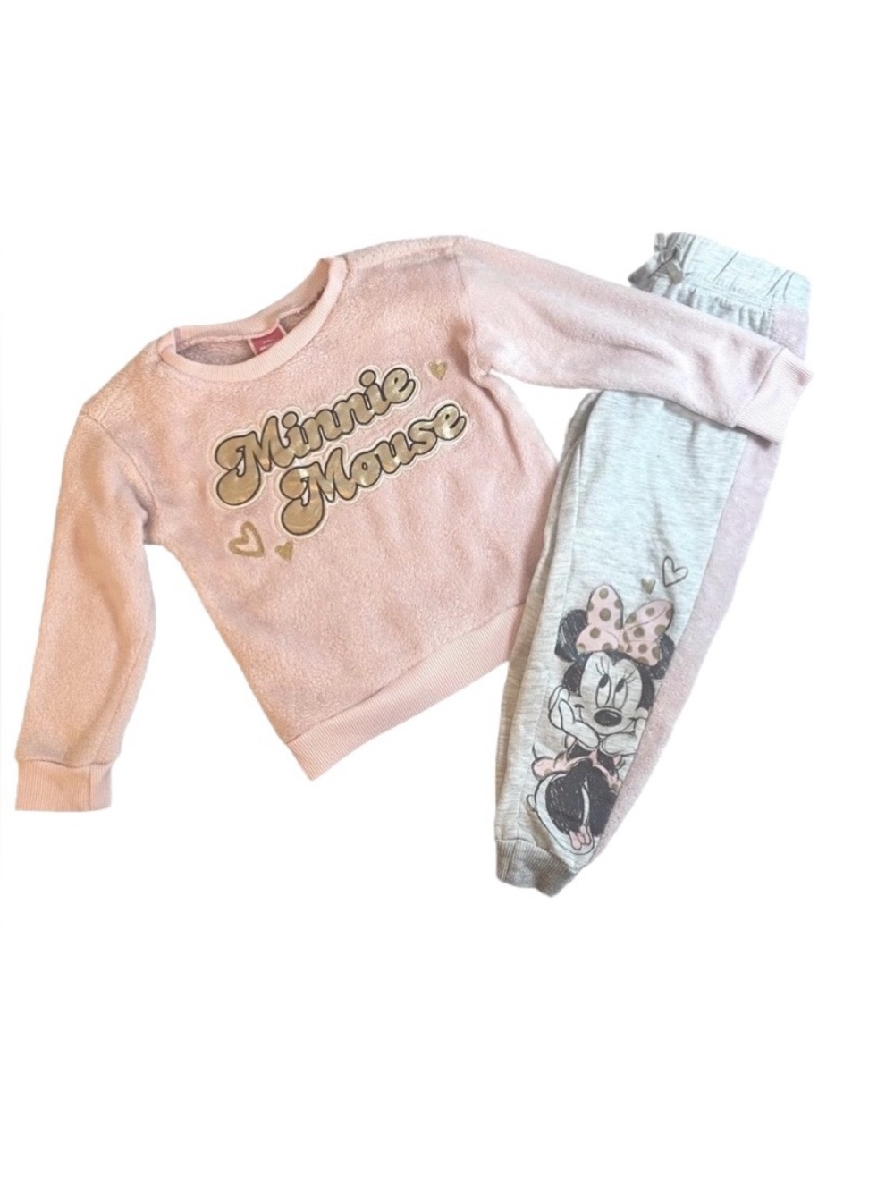 Disney Jr. Minnie Mouse Fleece Sweatshirt and Jogger Pants Size 4 T